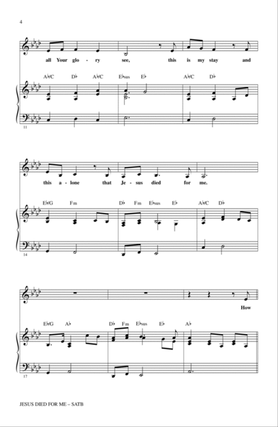 Jesus Died For Me Jesus Died For Me 4-Part scores gallery preview page 2
