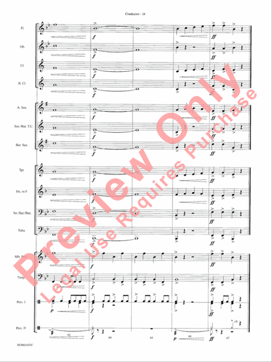 Vandivere Fanfare Vandivere Fanfare Concert Band scores gallery preview page 16