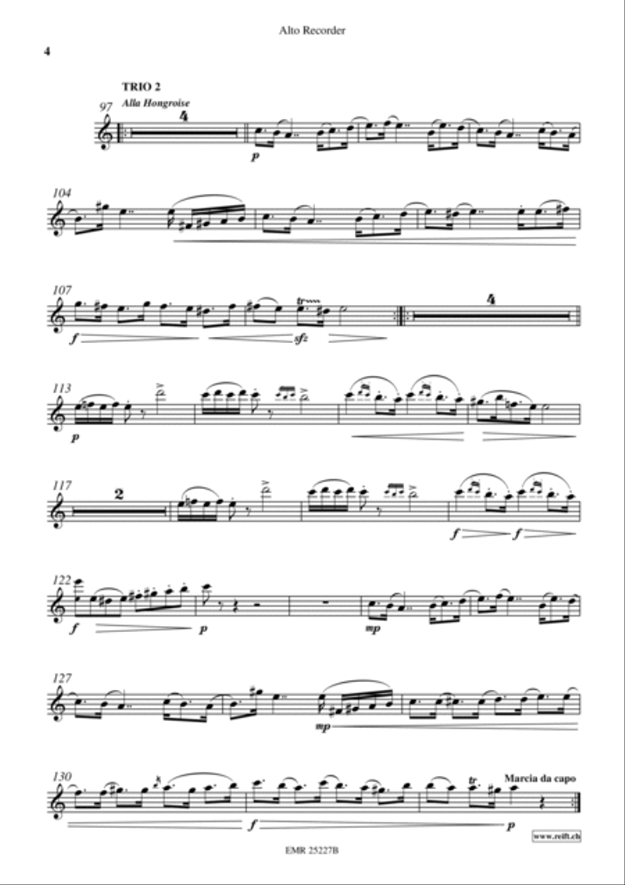2 Marches Alto Recorder scores gallery preview page 5