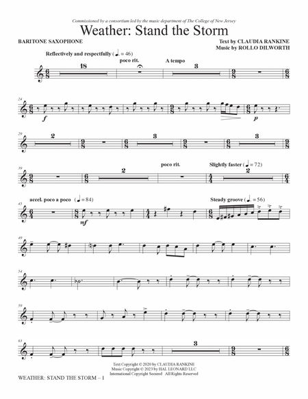 Weather: Stand The Storm (Full Orchestration) - Baritone Saxophone
