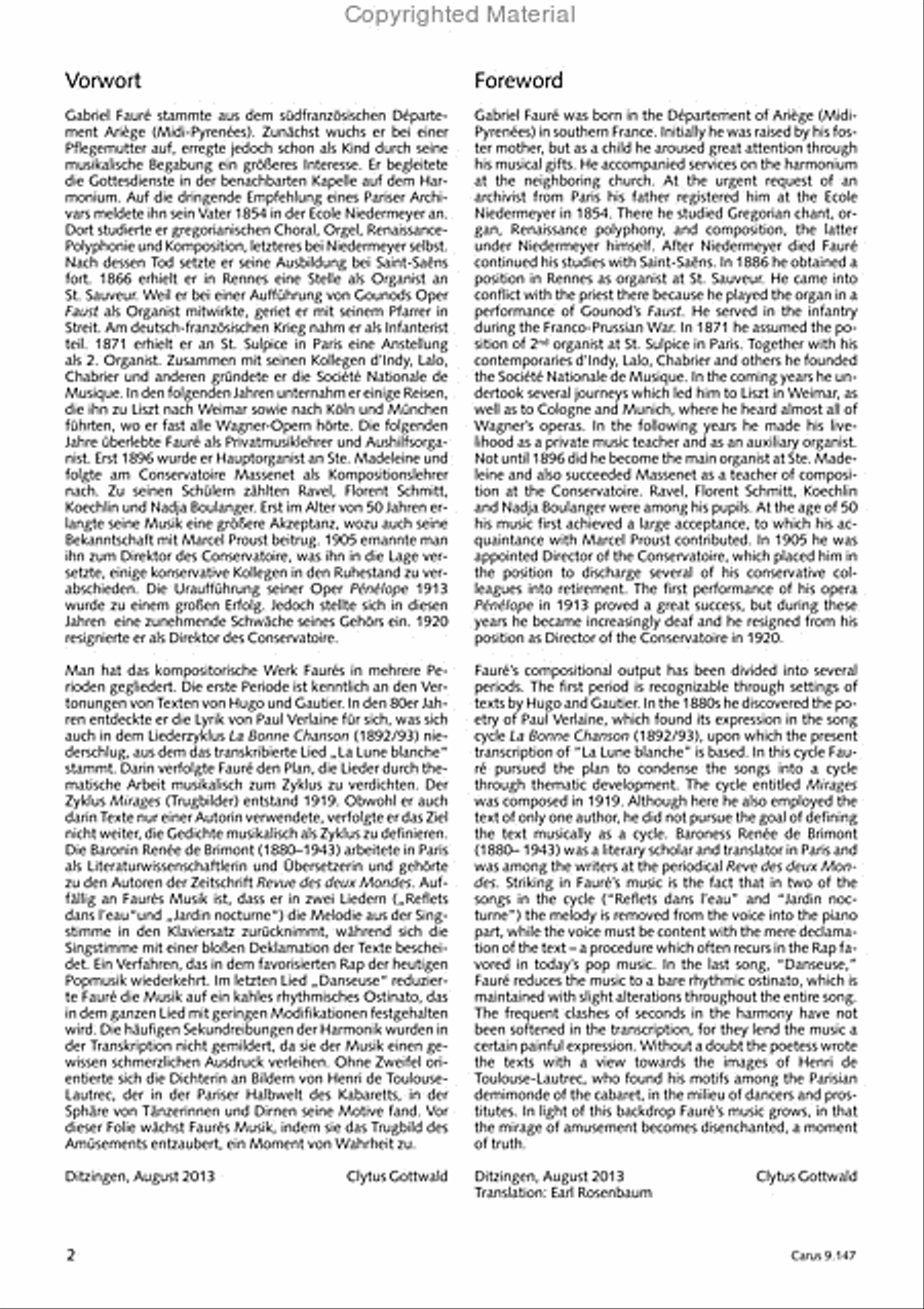 Gottwald/Faure: Deux Melodies Choir scores gallery preview page 3