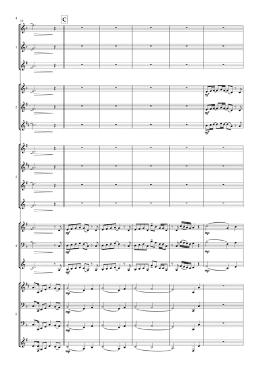Can You Feel The Love Tonight Concert Band scores gallery preview page 4