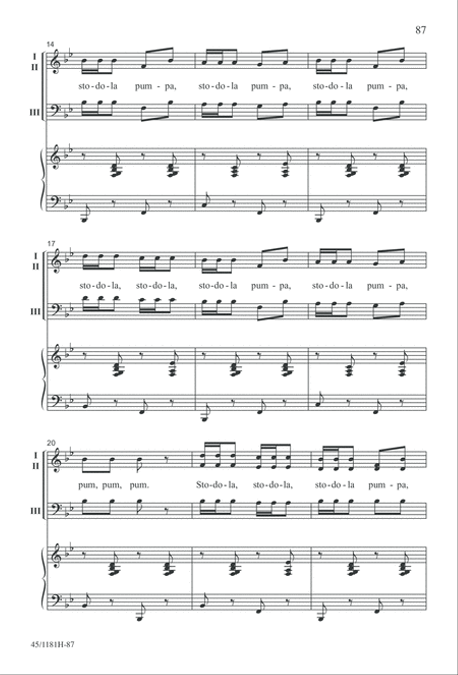 Contemporary Choral Classics 3-Part scores gallery preview page 87