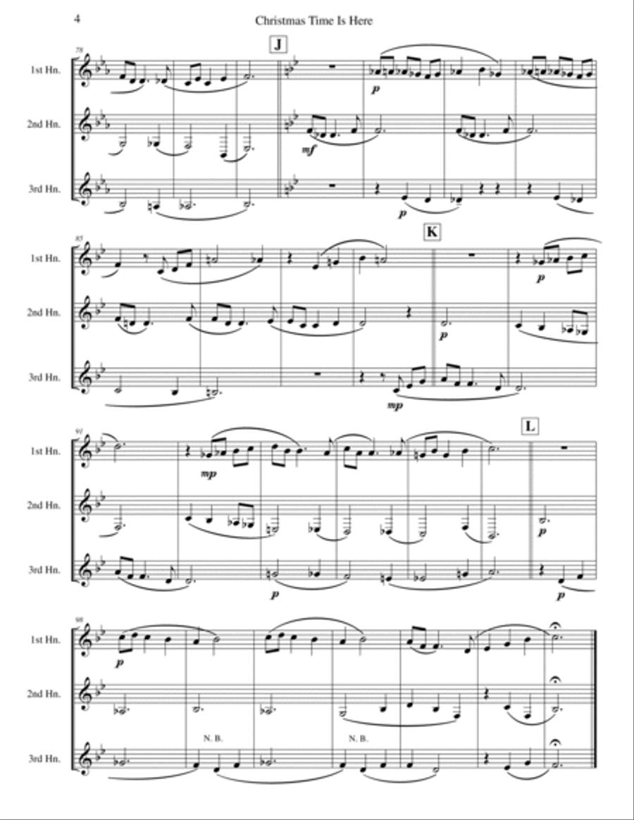 Christmas Time Is Here Christmas Time Is Here Brass Trio scores gallery preview page 4