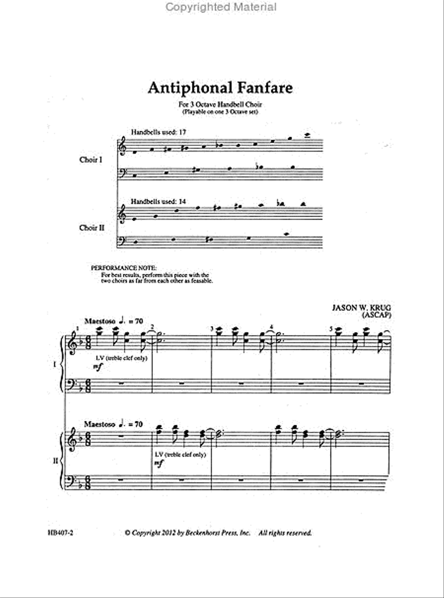 Antiphonal Fanfare Antiphonal Fanfare 3-Octaves scores gallery preview page 2