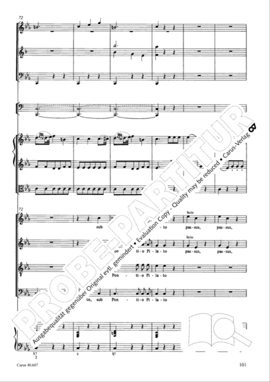 Mass in time of war (Missa in tempore belli) 4-Part scores gallery preview page 111