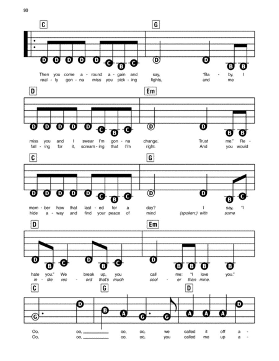 We Are Never Ever Getting Back Together Electronic Keyboard scores gallery preview page 2