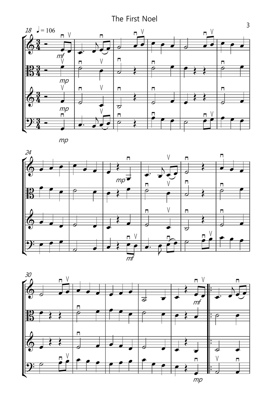 8 Easy Christmas Trios for Strings String Trio scores gallery preview page 3