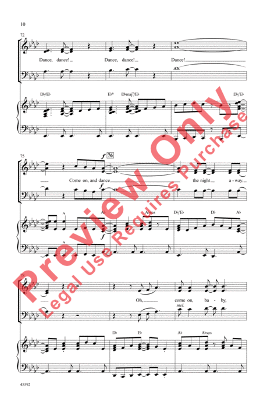 Dance the Night Away Dance the Night Away 3-Part scores gallery preview page 10