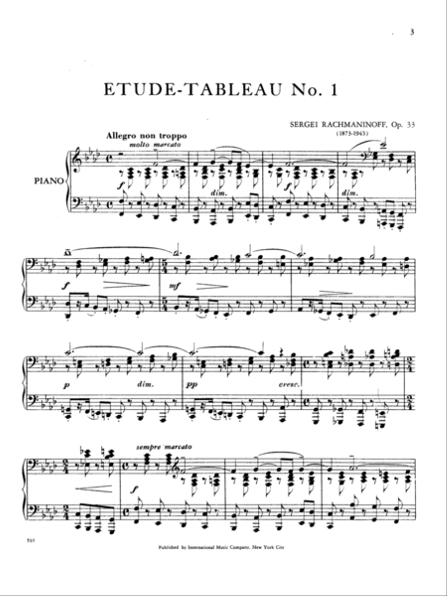 Six Etudes-Tableaux, Opus 33 Piano Method scores gallery preview page 2