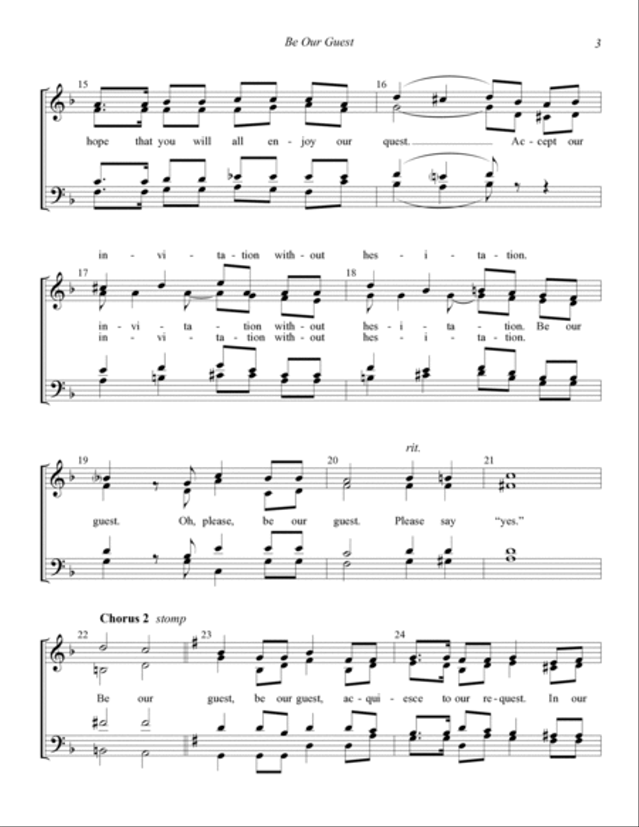 Be Our Guest (from Beauty And The Beast) (arr. Steve Delehanty) 4-Part scores gallery preview page 3