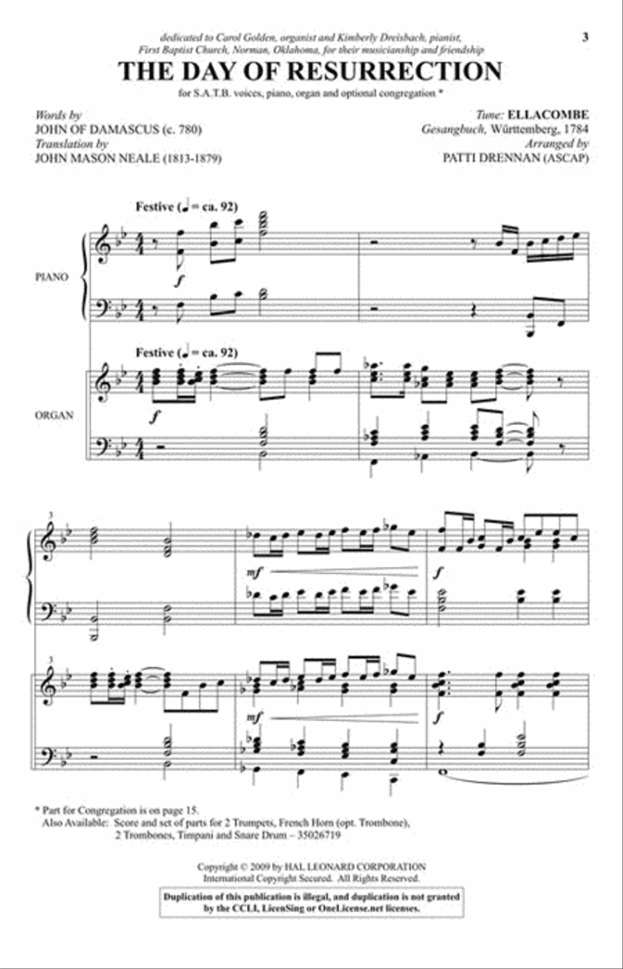 The Day of Resurrection 4-Part scores gallery preview page 2