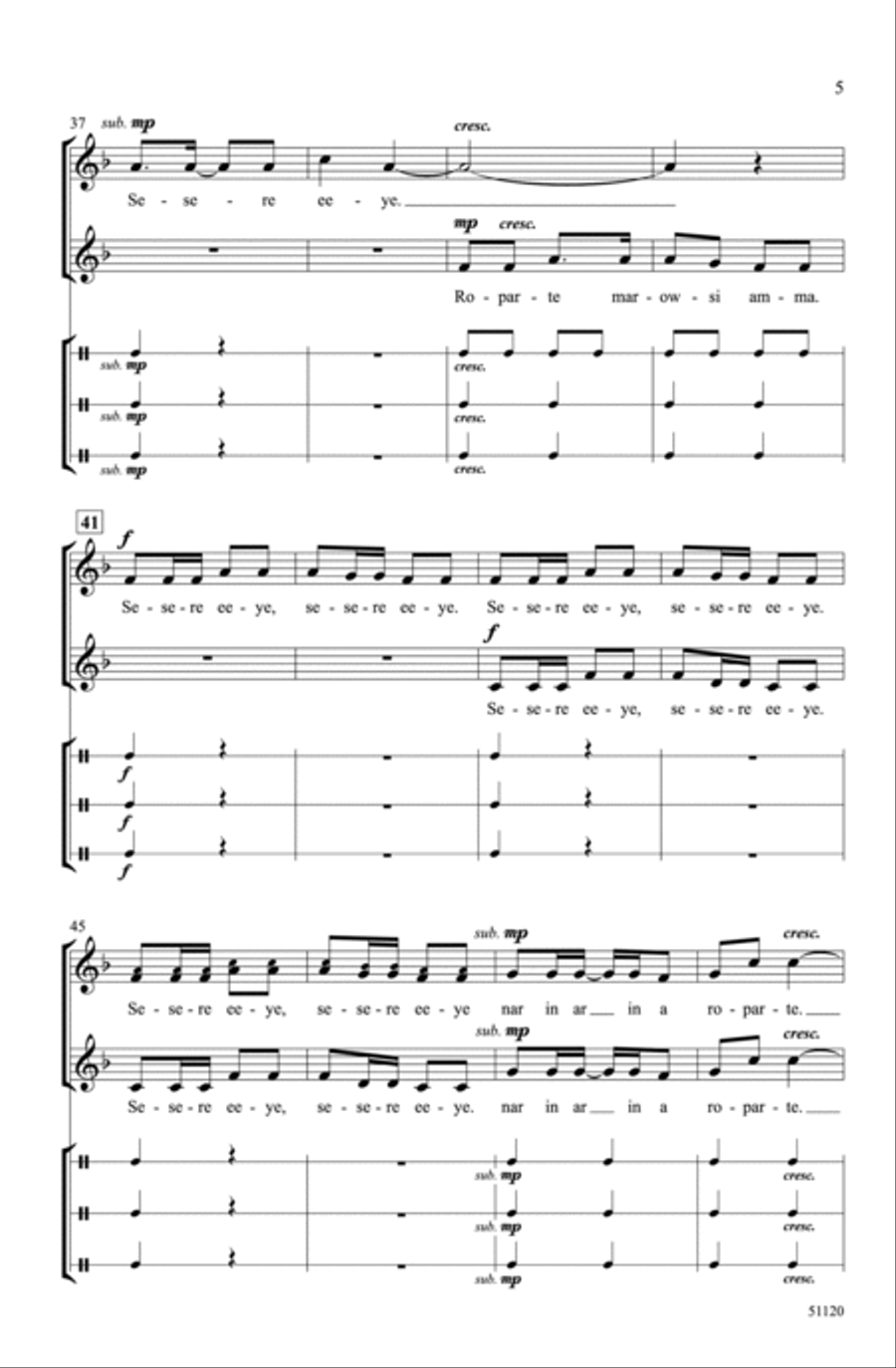 Sesere Eeye Choir scores gallery preview page 4