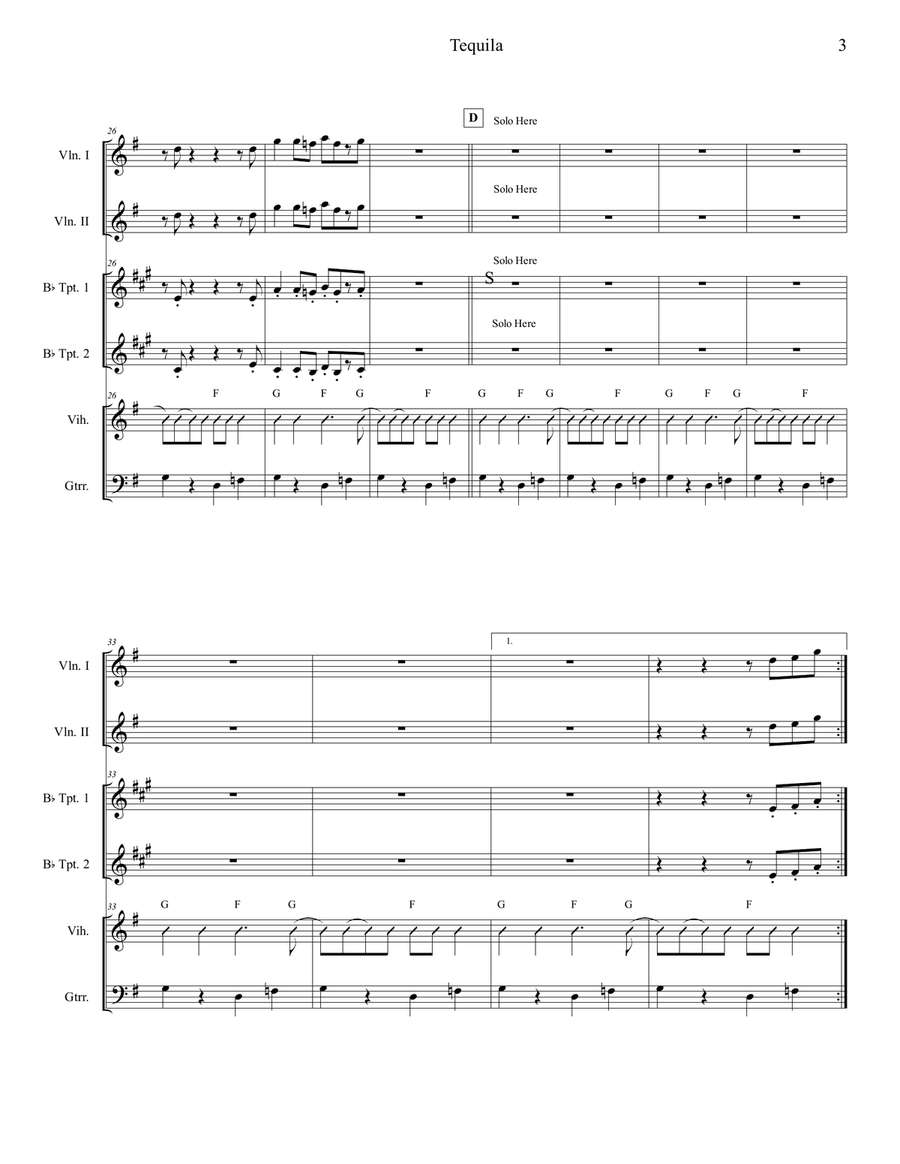 Tequila Small Ensemble scores gallery preview page 3