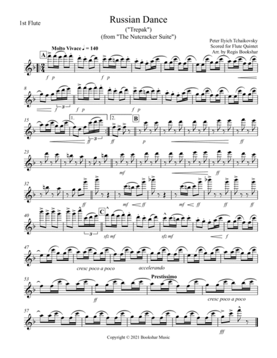 Russian Dance ("Trepak") (from "The Nutcracker Suite") (F) (Flute Quintet)