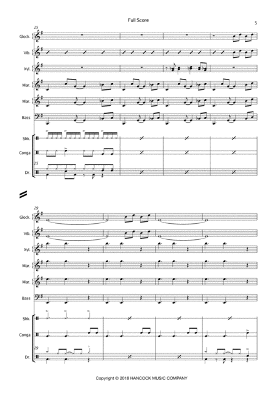 Cantaloupe Island Cantaloupe Island Percussion Ensemble scores gallery preview page 5