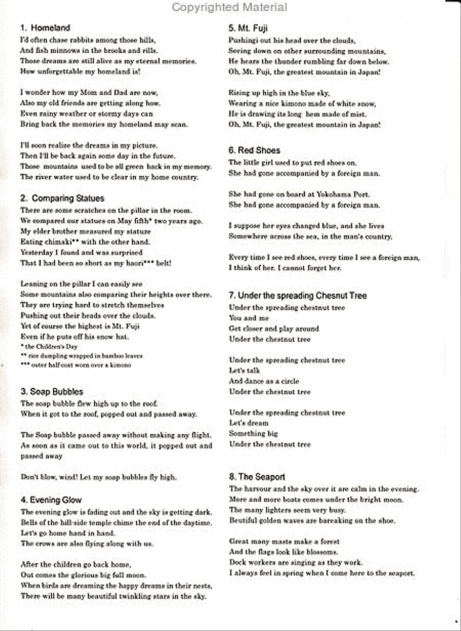 Japanese Children's Songs Recorder scores gallery preview page 4