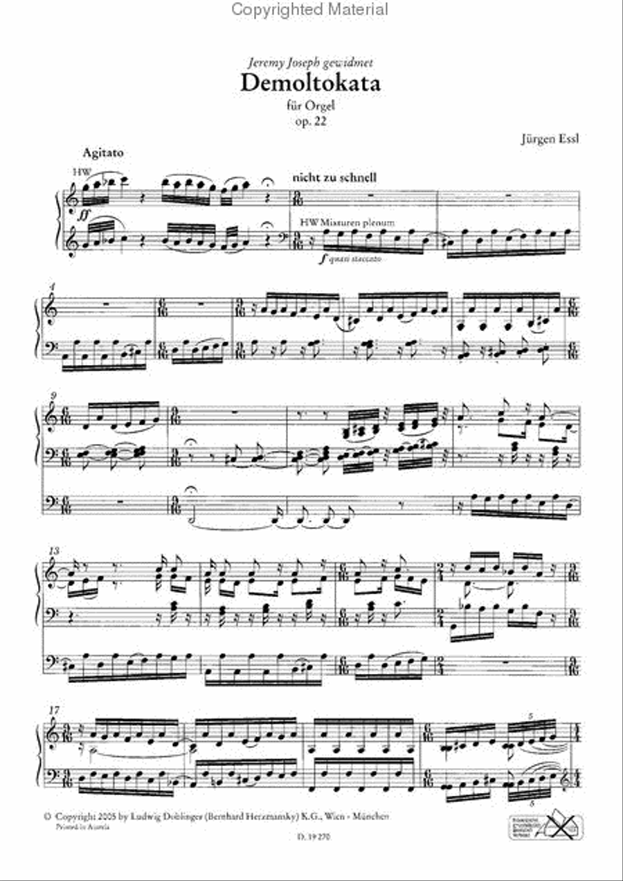 Demoltokata op. 22 Organ scores gallery preview page 2