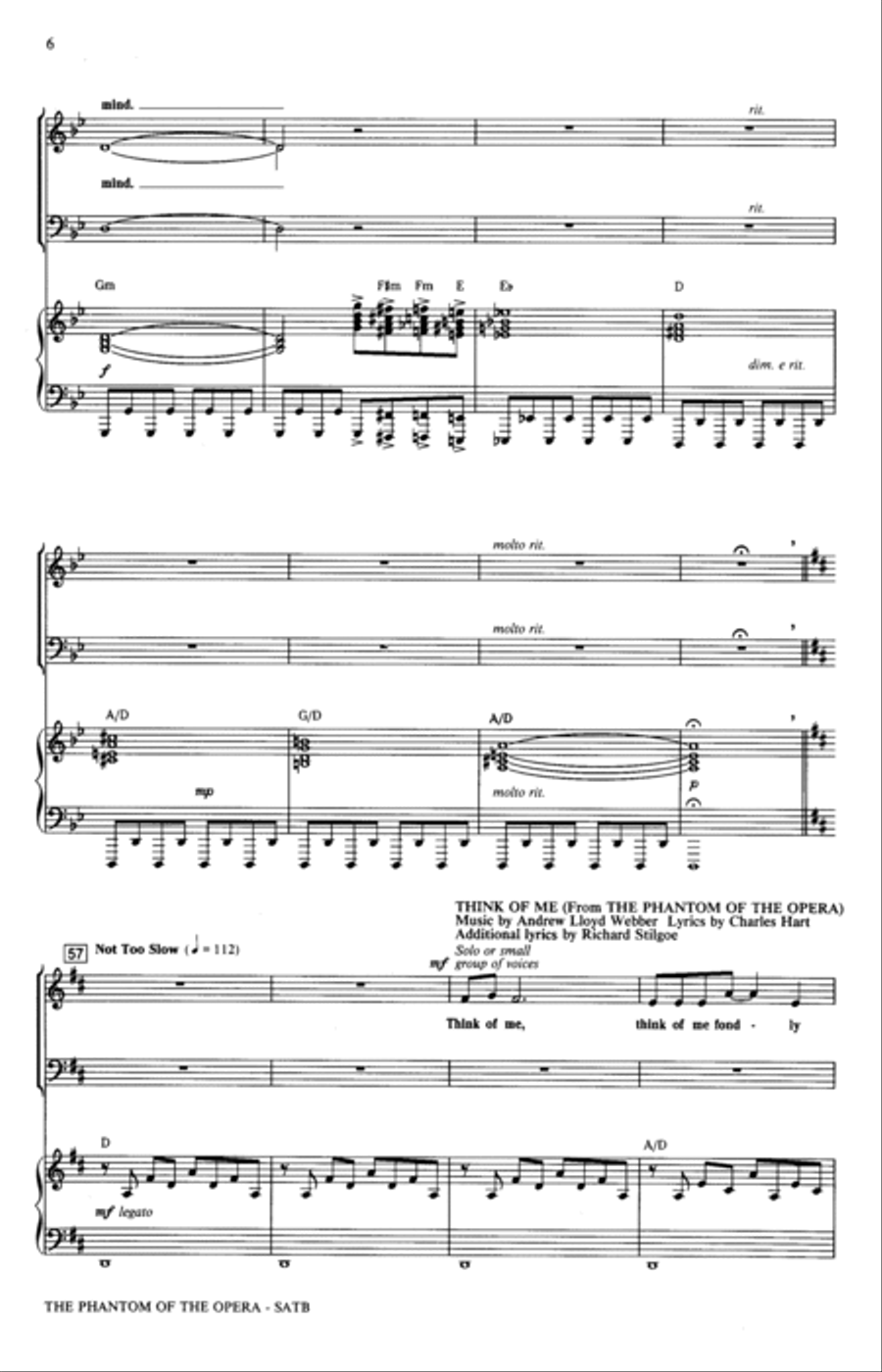 The Phantom Of The Opera (Medley) (arr. Ed Lojeski) 4-Part scores gallery preview page 5