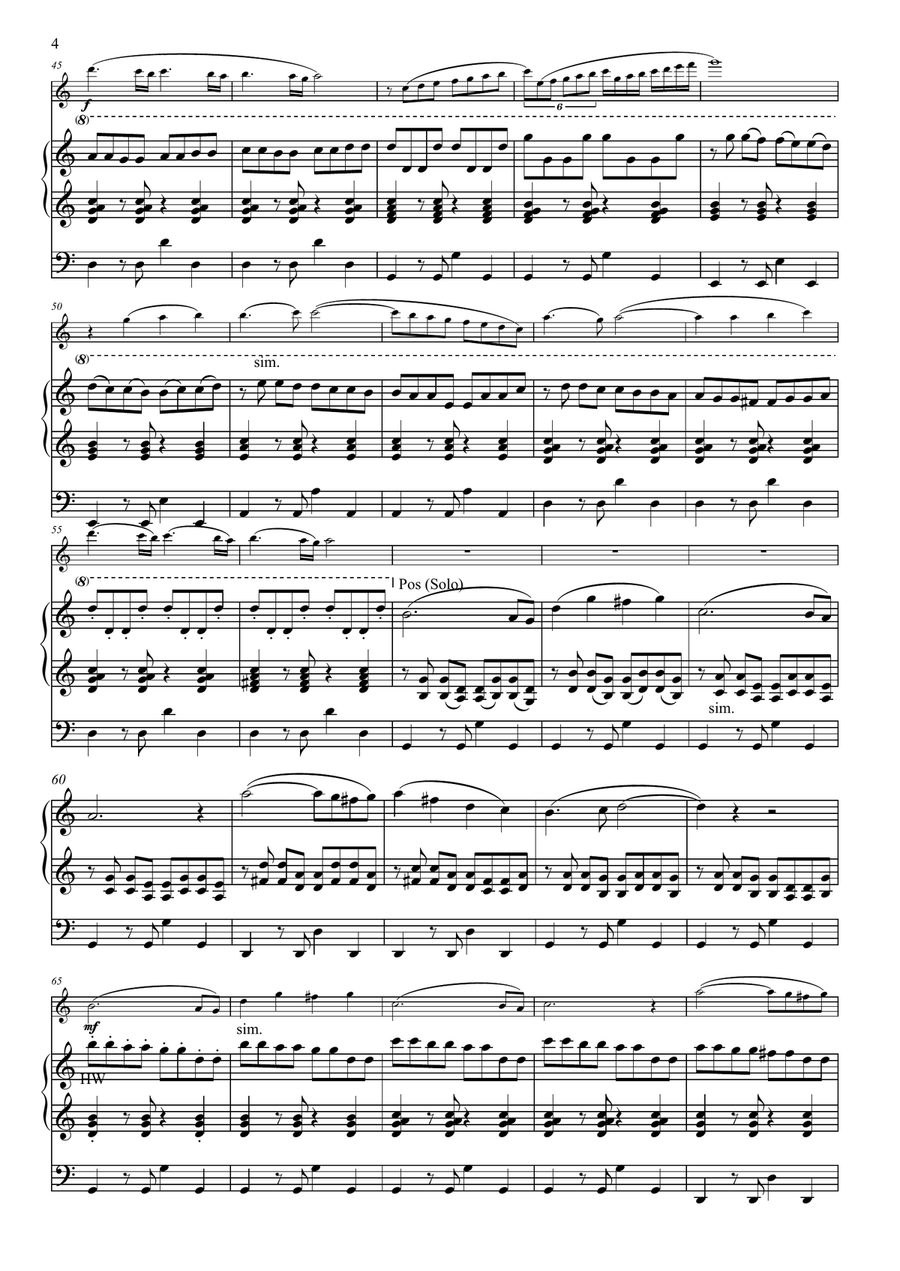 Echoes of Joy for flute and organ Woodwind Duet scores gallery preview page 4