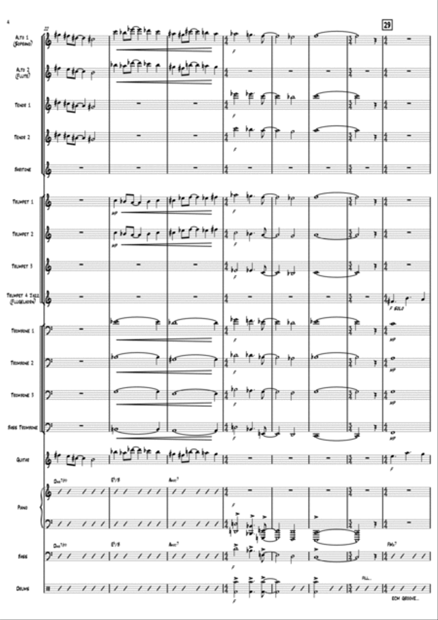 A Song For Rick Jazz Ensemble scores gallery preview page 4