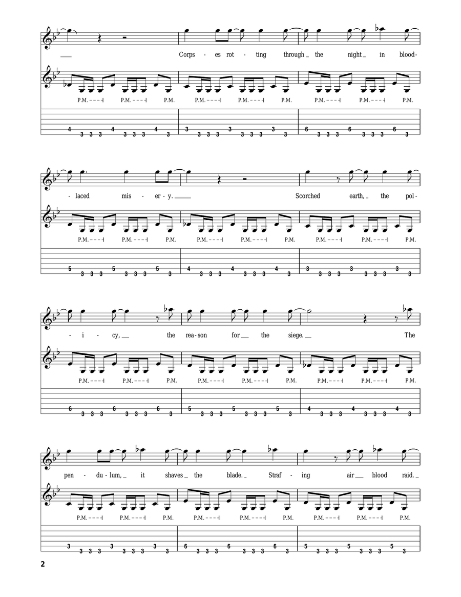 War Ensemble Electric Guitar scores gallery preview page 2