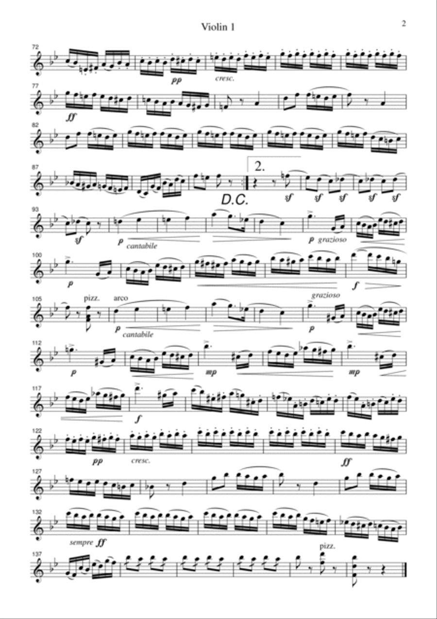 Tchaikowsky Overture Miniature from The Nutcracker, for string quartet, CT005 String Quartet scores gallery preview page 5