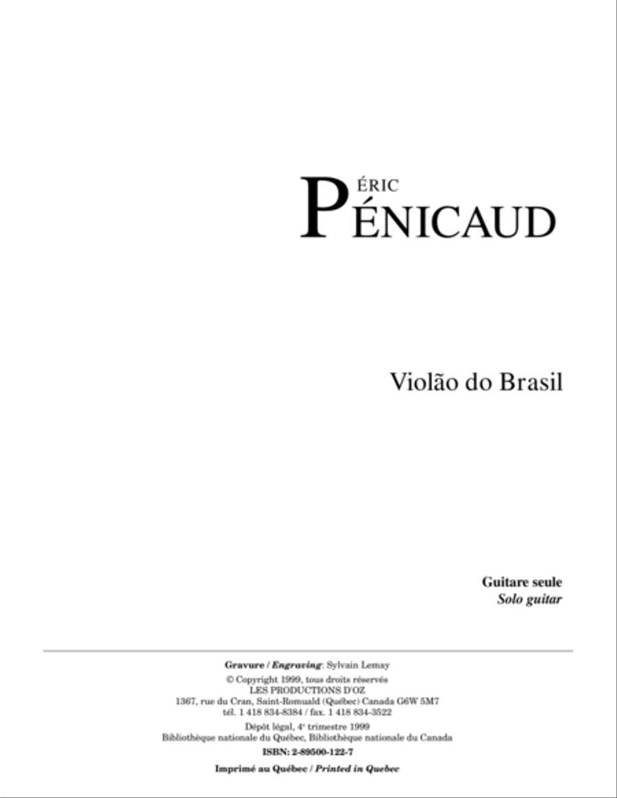 Violão do Brasil Violão do Brasil Classical Guitar scores gallery preview page 1