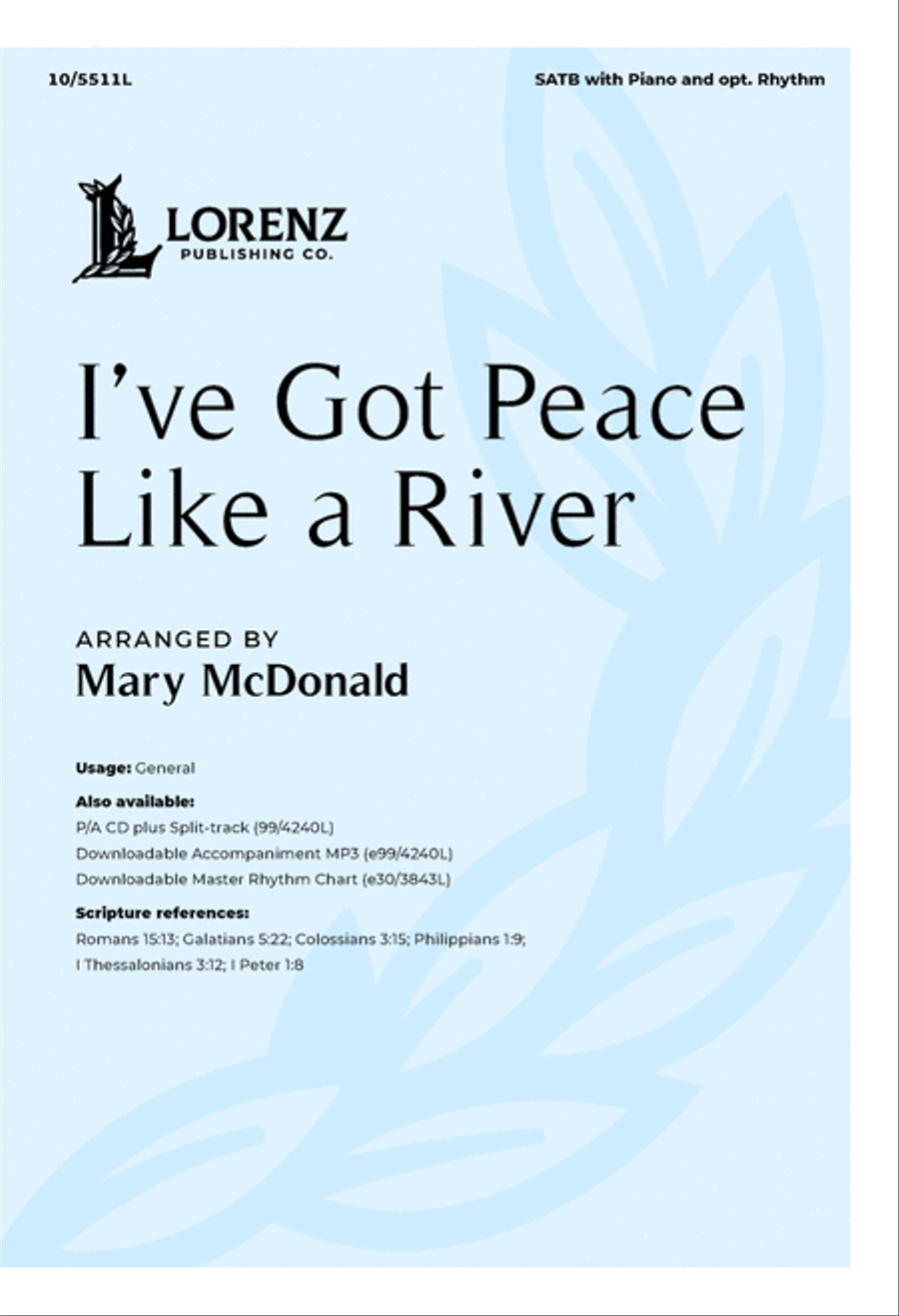 I've Got Peace Like a River 4-Part scores gallery preview page 1