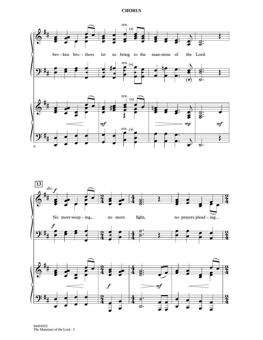 The Mansions Of The Lord (from We Were Soldiers) - Chorus Choir scores gallery preview page 2