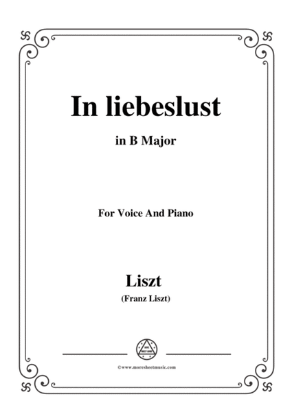 Liszt-In liebeslust in B Major,for Voice and Piano image number null
