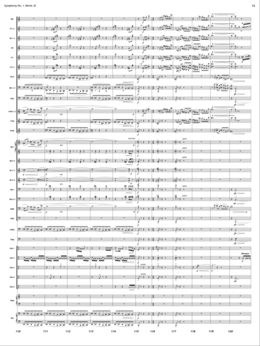 And the Earth Trembled (Symphony 1, New Day Rising, Mvt. III) Concert Band scores gallery preview page 12