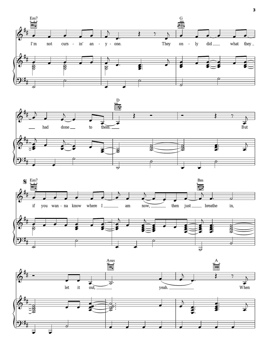 Heaven On Earth Piano, Vocal, Guitar scores gallery preview page 3