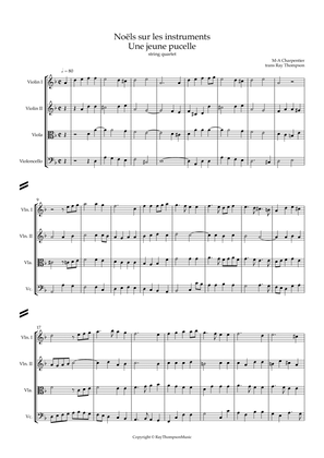 Charpentier: Noëls sur les instruments H534: Une jeune pucelle - string quartet