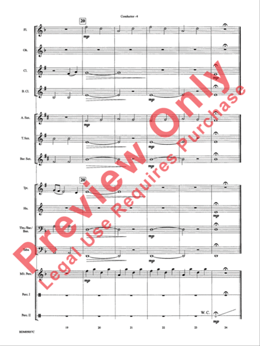 Two Appalachian Songs Concert Band scores gallery preview page 7