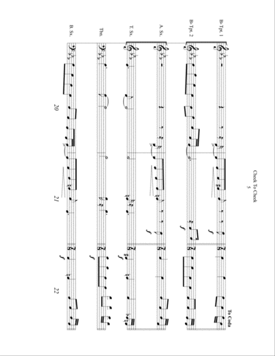 Cheek To Cheek Tenor Saxophone scores gallery preview page 5