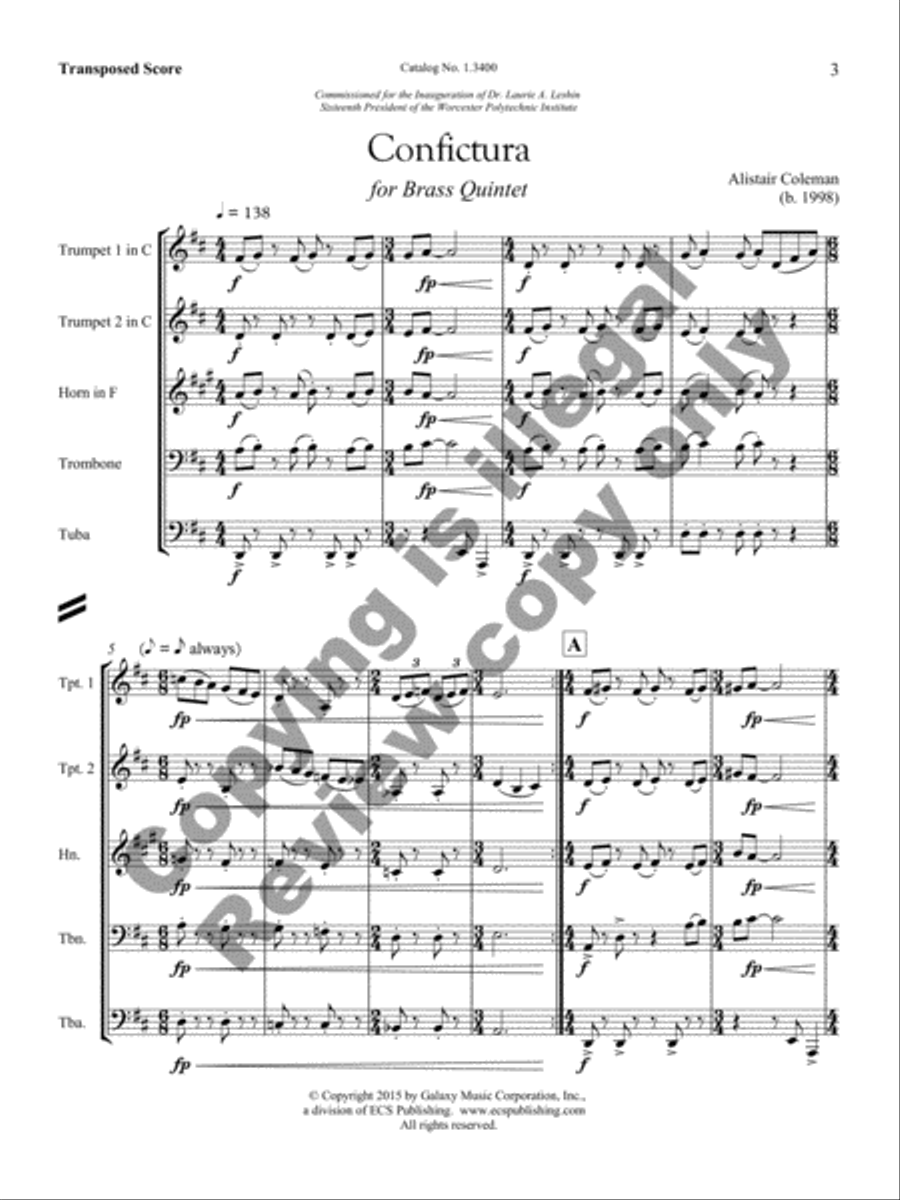 Confictura Confictura Brass Quintet scores gallery preview page 4