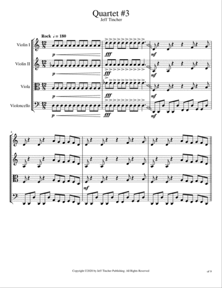 Quartet #3 String Quartet scores gallery preview page 2