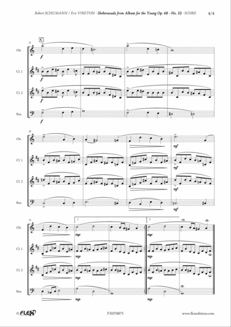 Sheherazade from Album for the Young Opus 68 No. 32 Bassoon scores gallery preview page 4