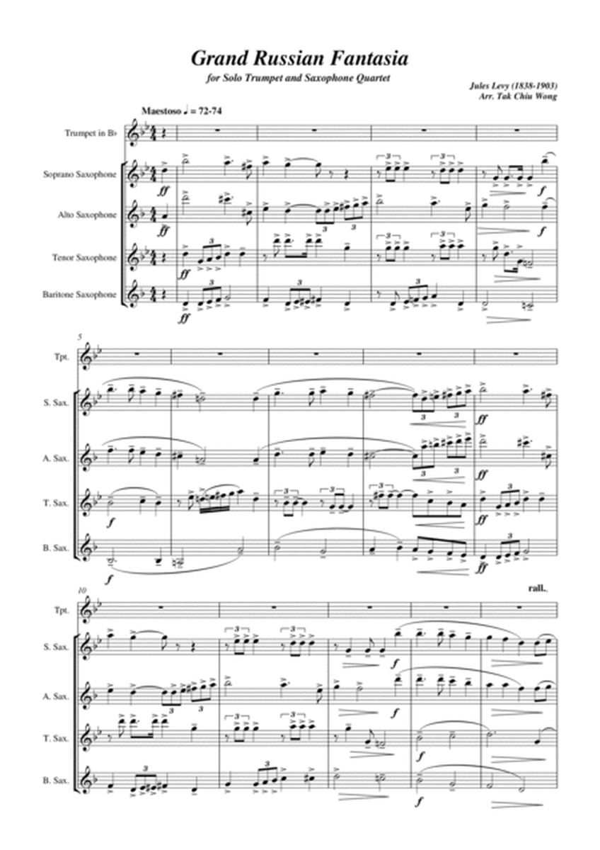 Grand Russian Fantasie for Solo Trumpet and Saxophone Quartet