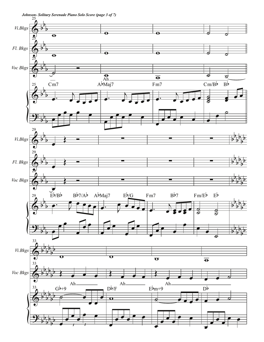 Solitary Serenade Piano Solo Score 2-Part scores gallery preview page 5