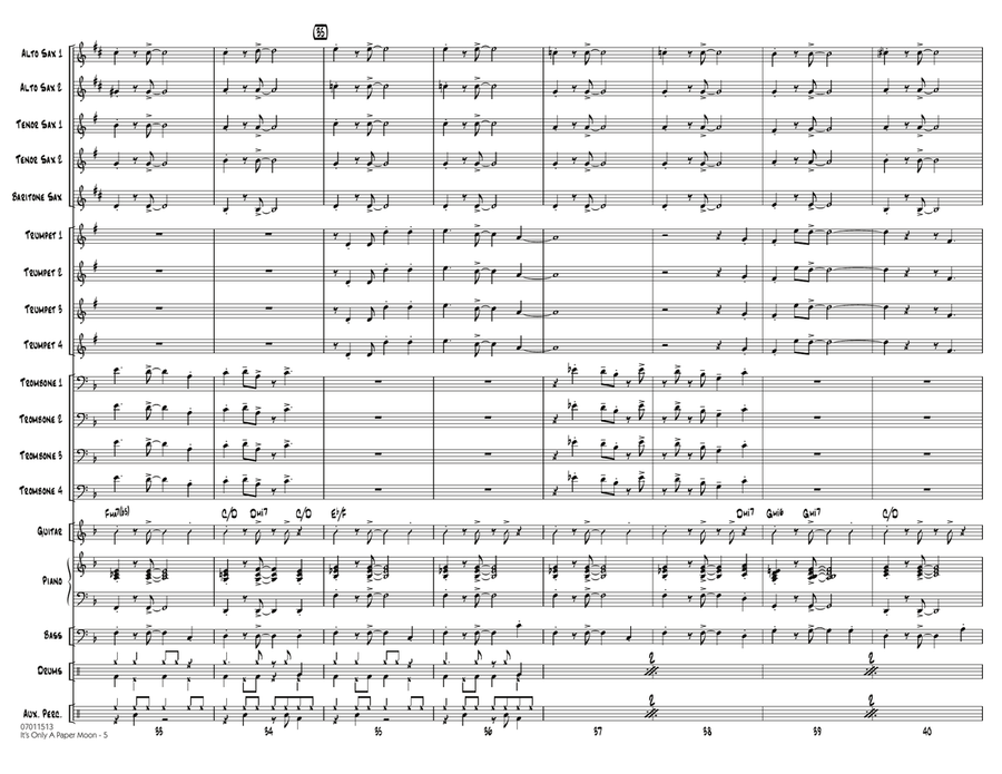 It's Only a Paper Moon - Conductor Score (Full Score) Jazz Ensemble scores gallery preview page 5