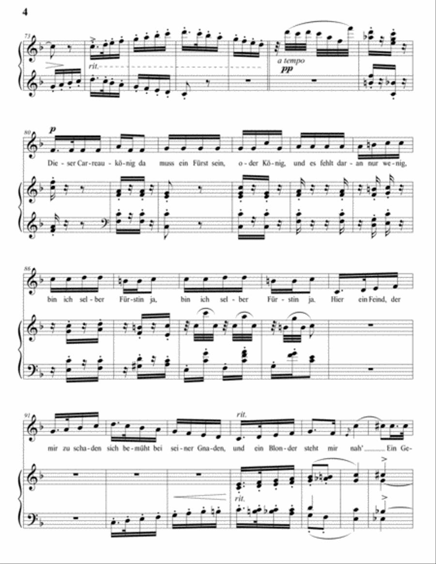 SCHUMANN: Die Kartenlegerin, Op. 31 no. 2 (transposed to F major) Voice scores gallery preview page 5