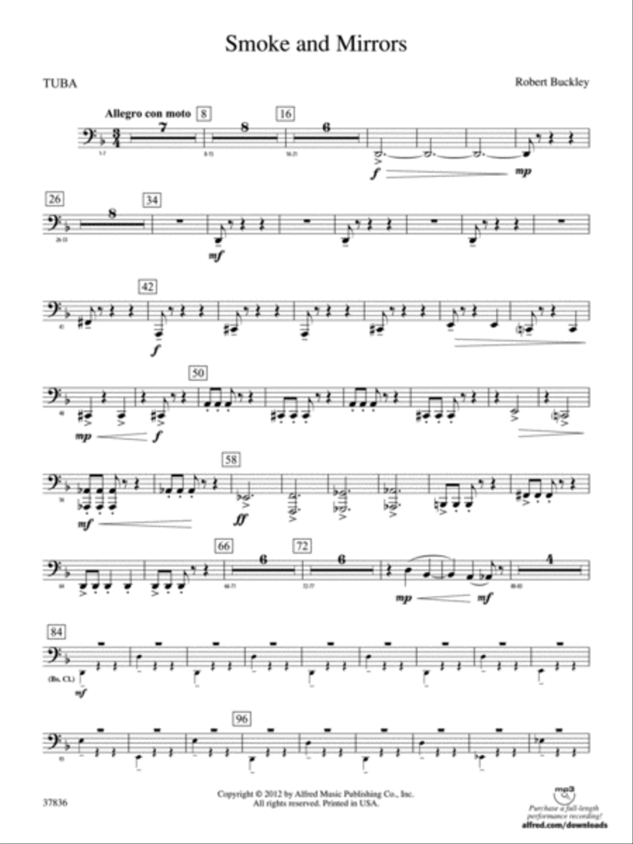 Smoke and Mirrors: Tuba Concert Band scores gallery preview page 1