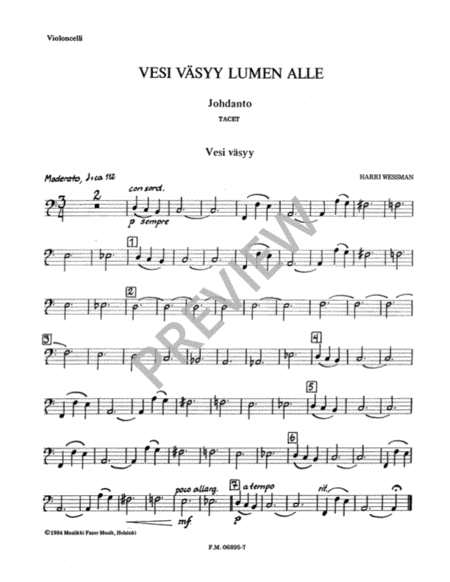 Water Under Snow Is Weary (String Orchestra Parts)
