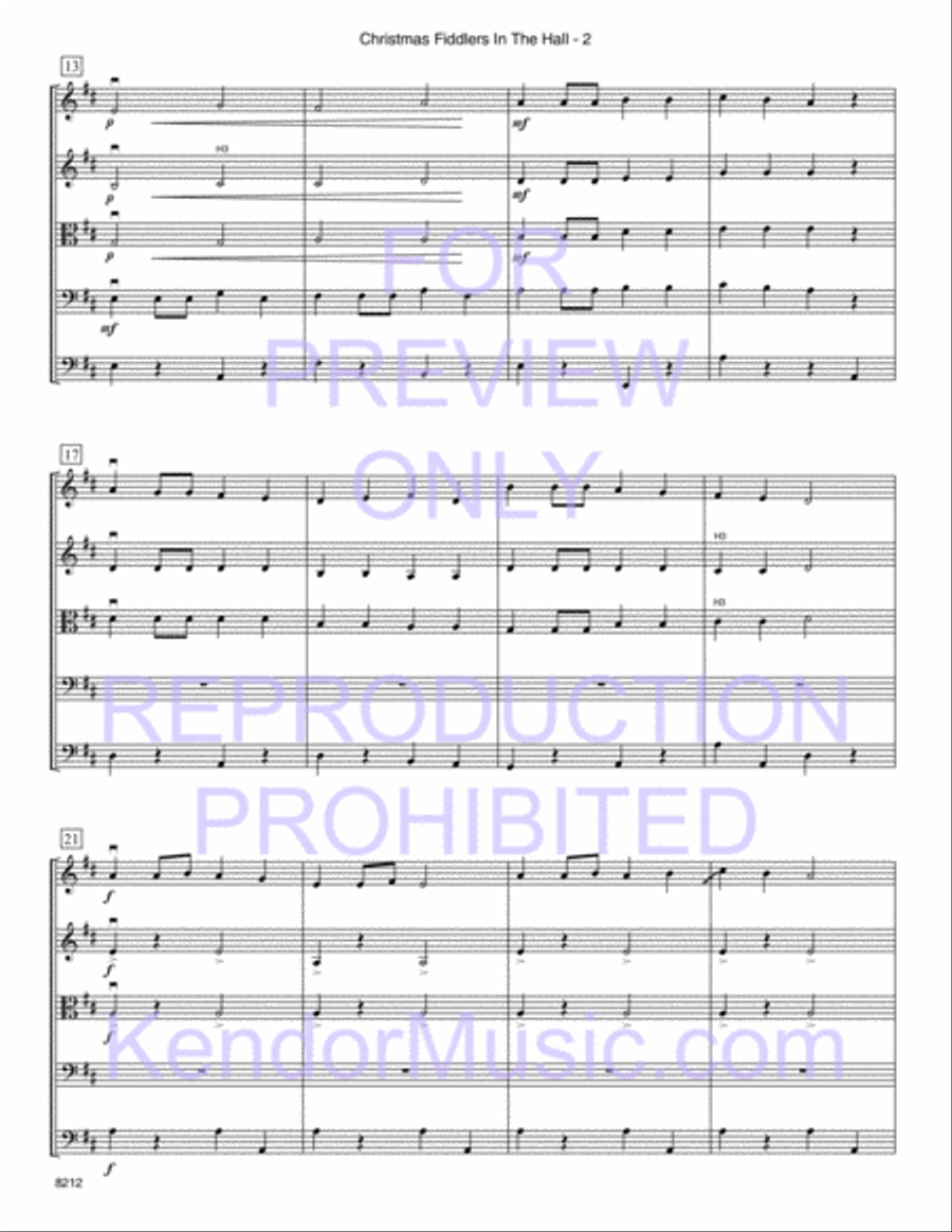 Christmas Fiddlers In The Hall String Orchestra scores gallery preview page 3