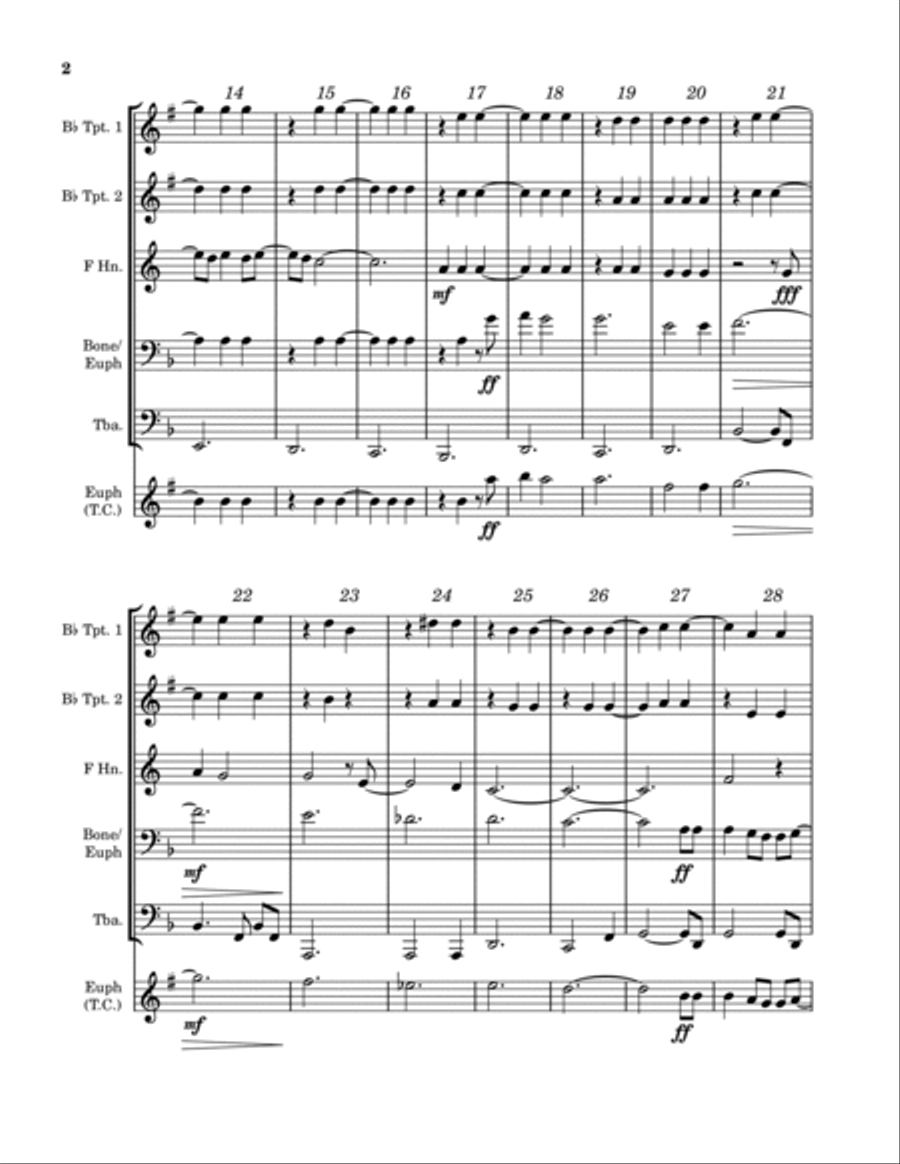 Mr. Bojangles Euphonium scores gallery preview page 2