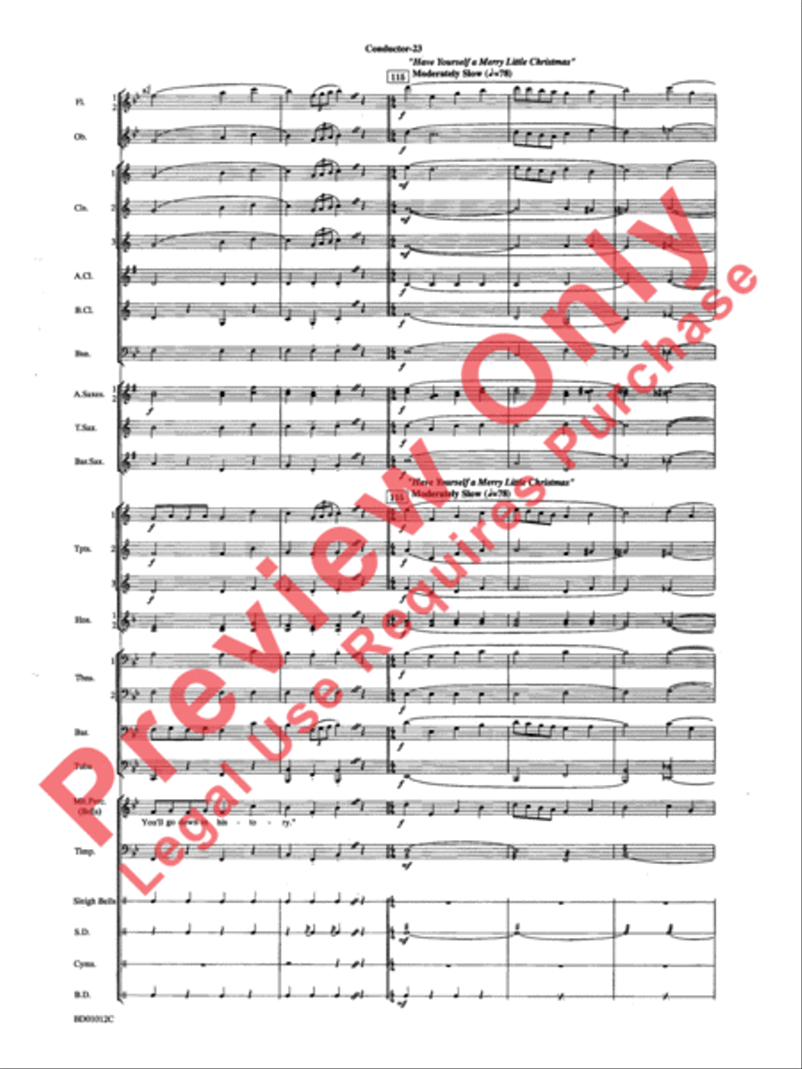 Christmas Pop Sing Along (for Concert Band with Audience Participation) Concert Band scores gallery preview page 25