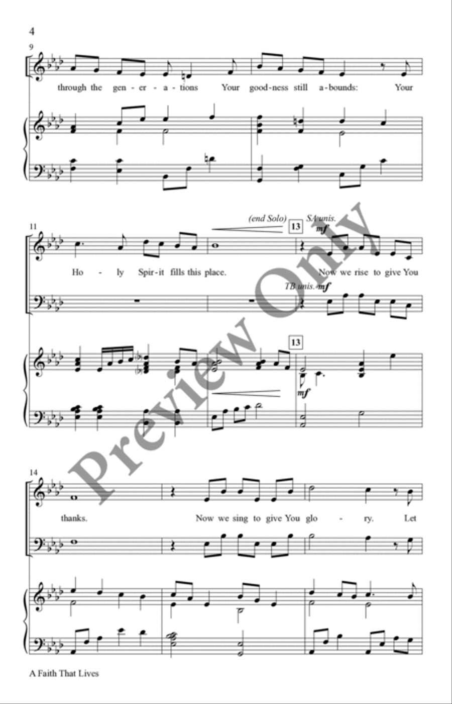 A Faith That Lives 4-Part scores gallery preview page 3