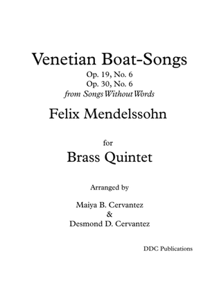 Book cover for Venetian Boat-Songs